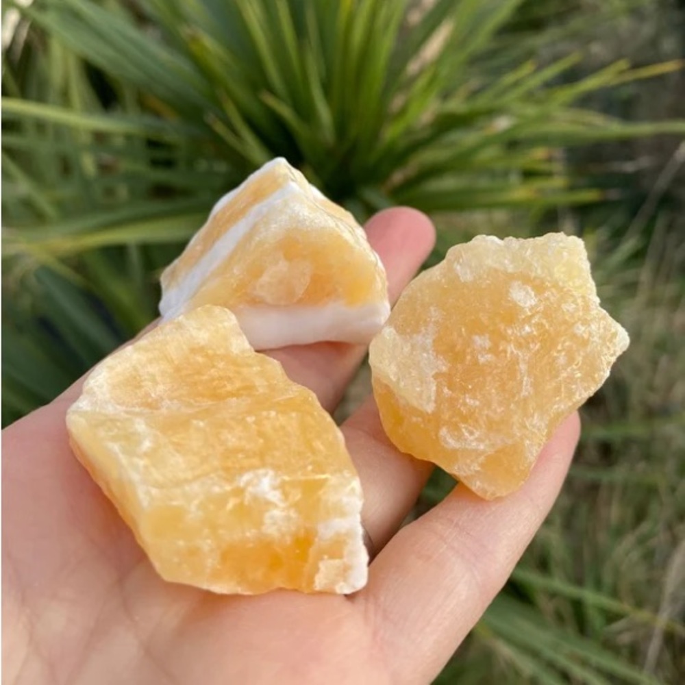 orange calcite crystal